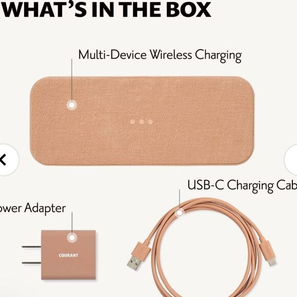 Courant - Catch:2 Essentials Wireless Charging Pad - Camel